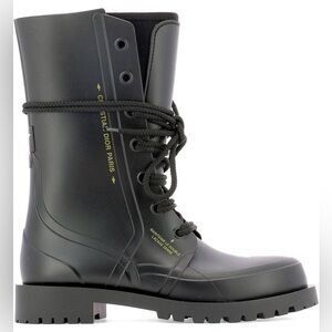 Christian Dior Rubber Ankle Combat Boots - Size 40